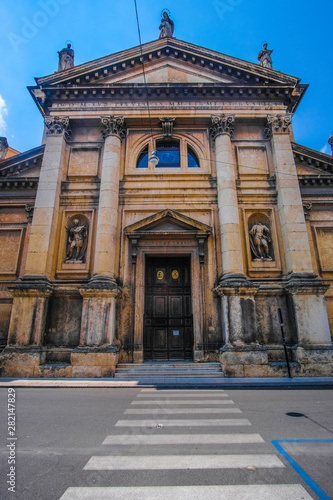 Verona, Italy - July, 11, 2019: church in a center of Verona, Italy