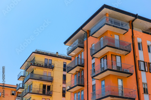 Sotomarina, Italy - July, 24, 2019: dwelling houses in a center of Sotomarina, Italy photo