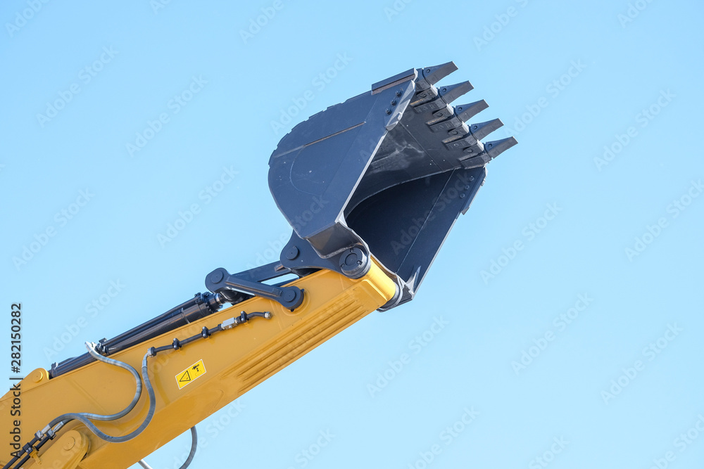Εκτύπωση καμβά Moscow, Russia - June, 27, 2019: the image of excavator close up