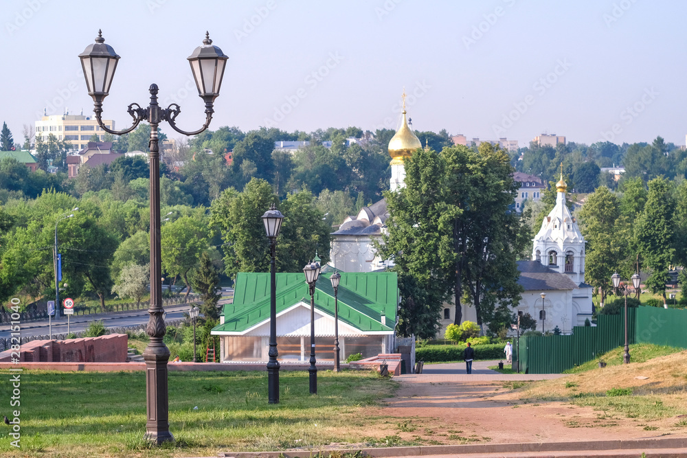 Sergiev Posad, Russia - June, 8, 2019: church in Sergiev Posad, Russia near Troitse-sergiyevsky monastery Sergiev Posad, Russia - June, 8, 2019: church in Sergiev Posad, Russia near Troitse-sergiyevsky monastery