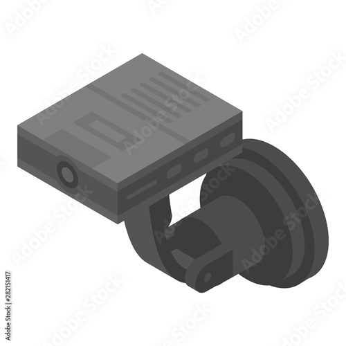 Modern car dvr icon. Isometric of modern car dvr vector icon for web design isolated on white background