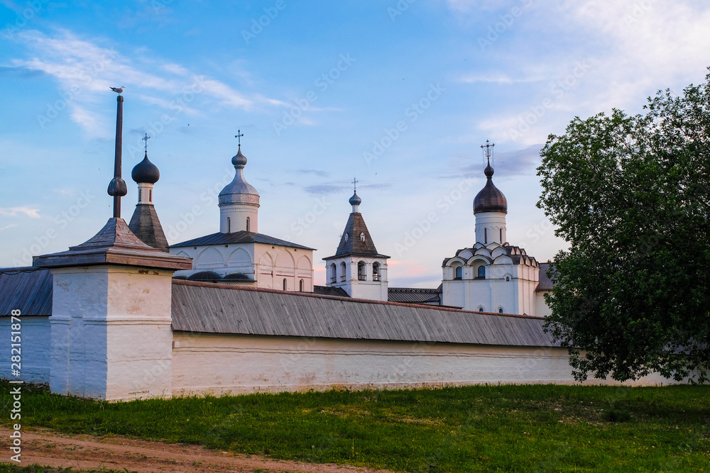 Veiw to Ferapontov Belozersk Monastery of the Nativity of the Virgin in Feraportovo, Russia