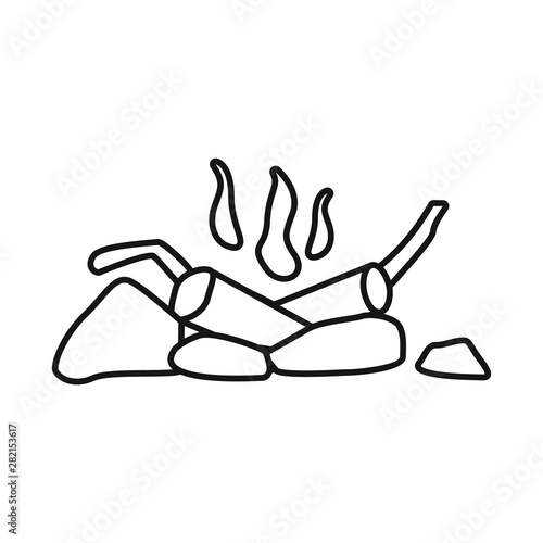 Vector design of log and firewood icon. Collection of log and fuel stock symbol for web.
