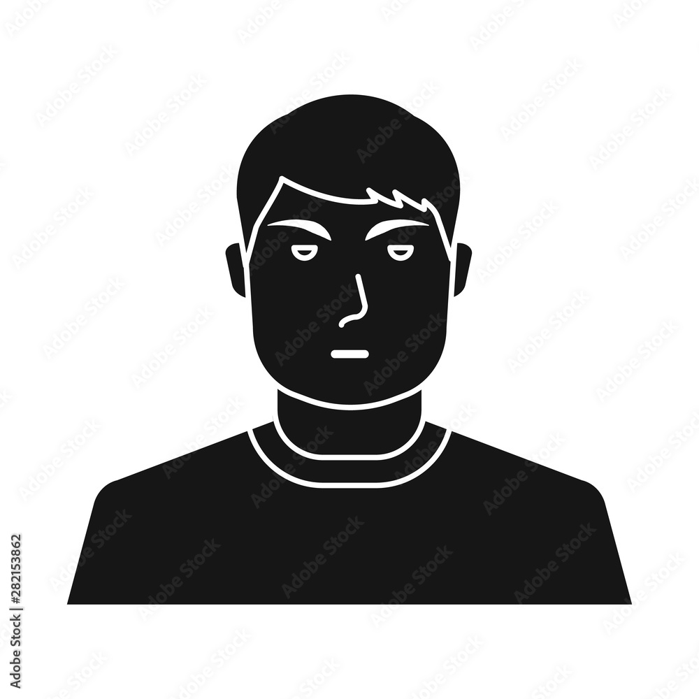 Vector design of man and young sign. Set of man and businessman vector icon for stock.