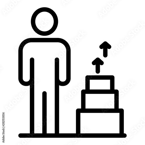 Grow up education icon. Outline grow up education vector icon for web design isolated on white background