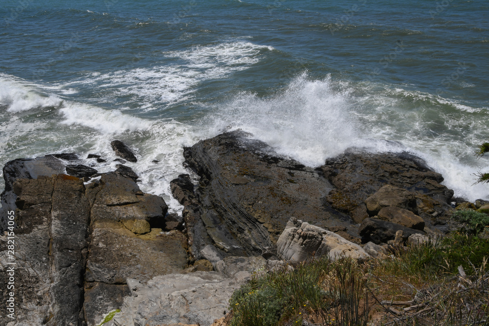 High surf and crashing waves on the Pacific Coast at Sea Ranch, CA High surf and crashing waves on the Pacific Coast at Sea Ranch, CA