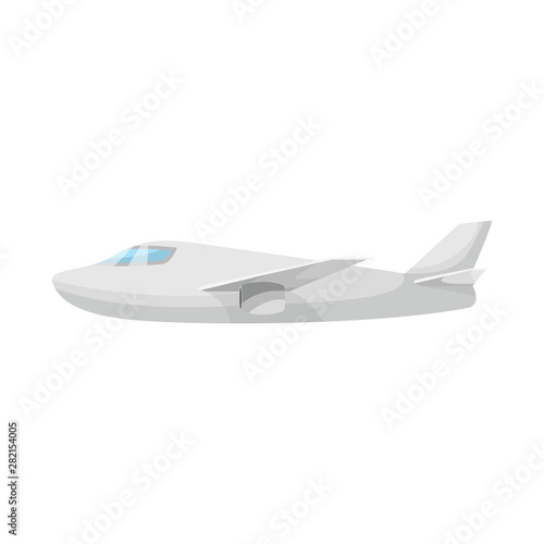 Isolated object of plane and white icon. Collection of plane and wing vector icon for stock.
