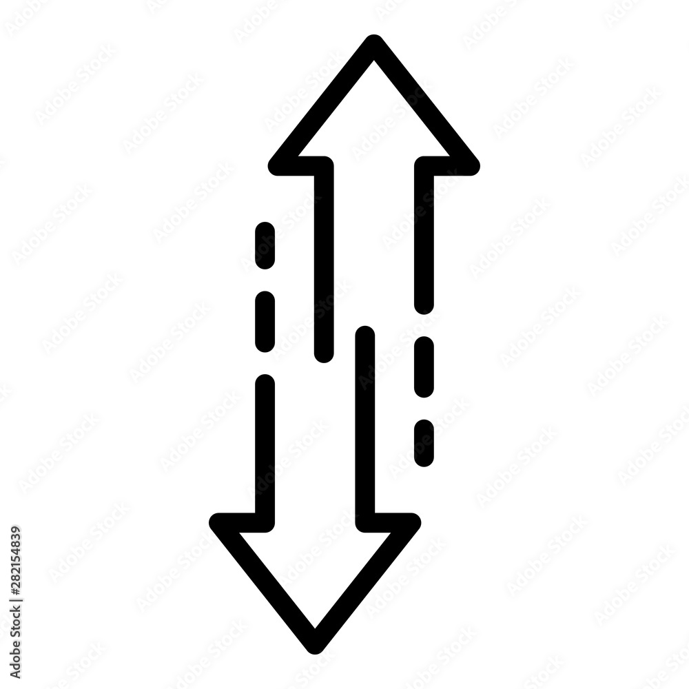 Up arrow down icon. Outline up arrow down vector icon for web design isolated on white background Up arrow down icon. Outline up arrow down vector icon for web design isolated on white background