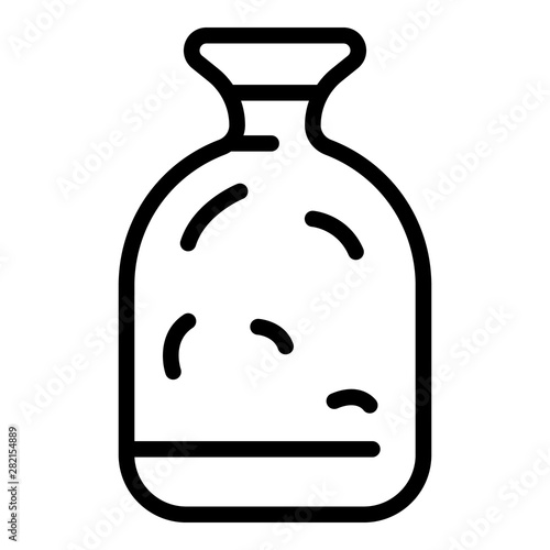 Glass jar icon. Outline glass jar vector icon for web design isolated on white background