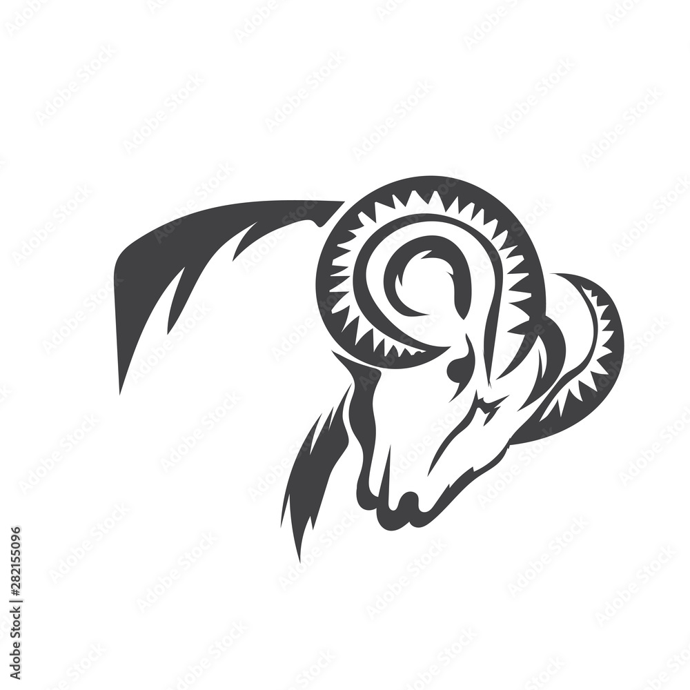 Naklejka premium sheep and goat logo designs icon
