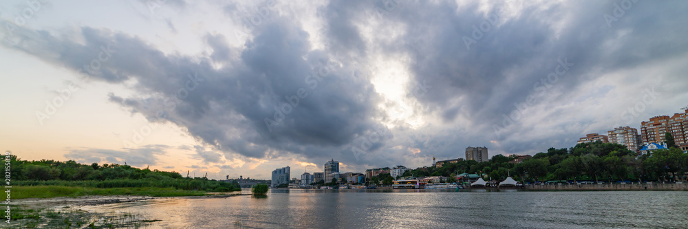 View of Rostov-on-Don from the left bank of the Don river View of Rostov-on-Don from the left bank of the Don river