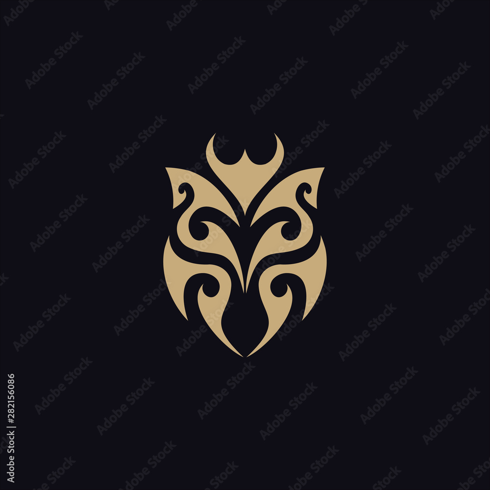 beetle with tribal tattoo logo vector design template beetle with tribal tattoo logo vector design template