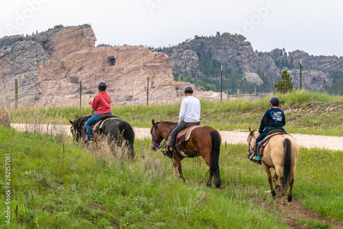Horse back riding  in the black hills © Edward