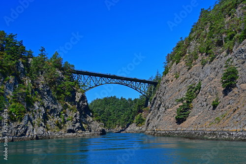 The Deception Pass Bridge near Whidbey Island, Washington