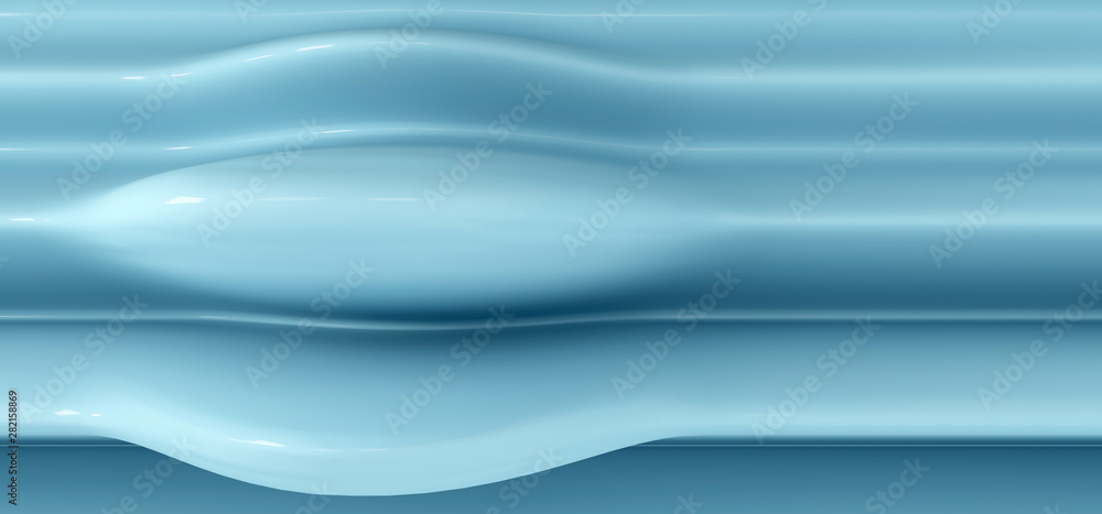Fototapeta premium Luxurious background of abstract shape. Glossy abstract blue shape for background. 3D rendering.