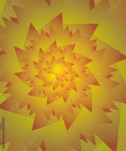 Abstract background of geometric shapes with red and yellow tones