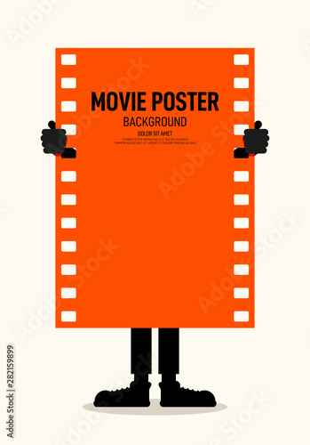 Movie and film festival poster modern vintage retro style