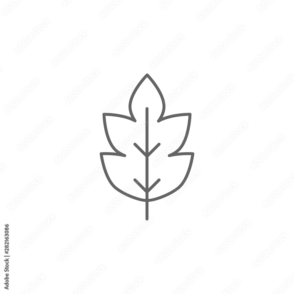 Prehistoric leaf icon. Element of prehistoric line icon