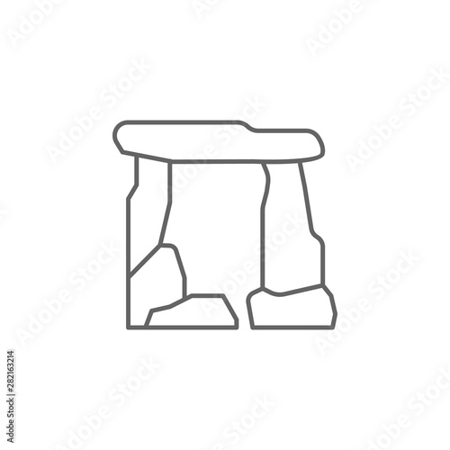 Prehistoric dolmen icon. Element of prehistoric line icon
