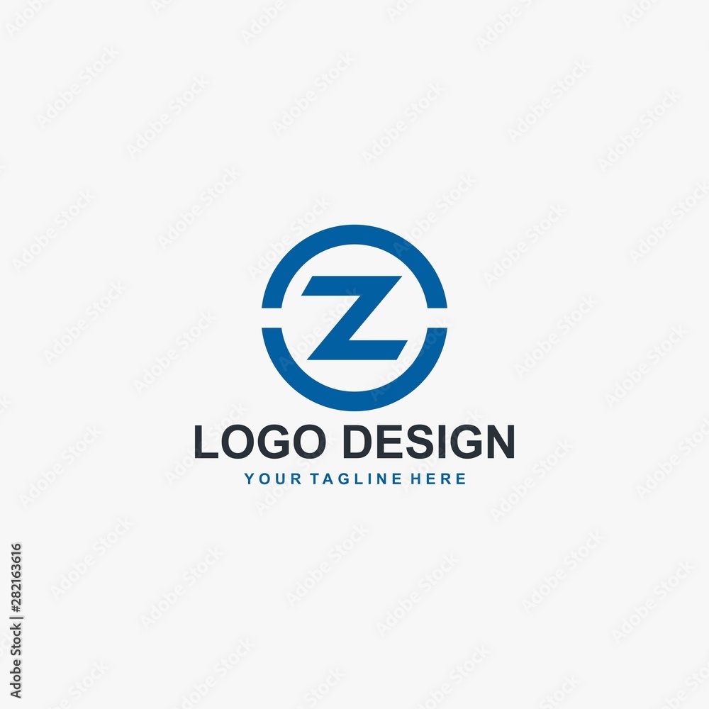 Letter OZ logo design. Monogram O and Z type abstract symbol. Initial Z in circle vector icon. Letter OZ logo design. Monogram O and Z type abstract symbol. Initial Z in circle vector icon.