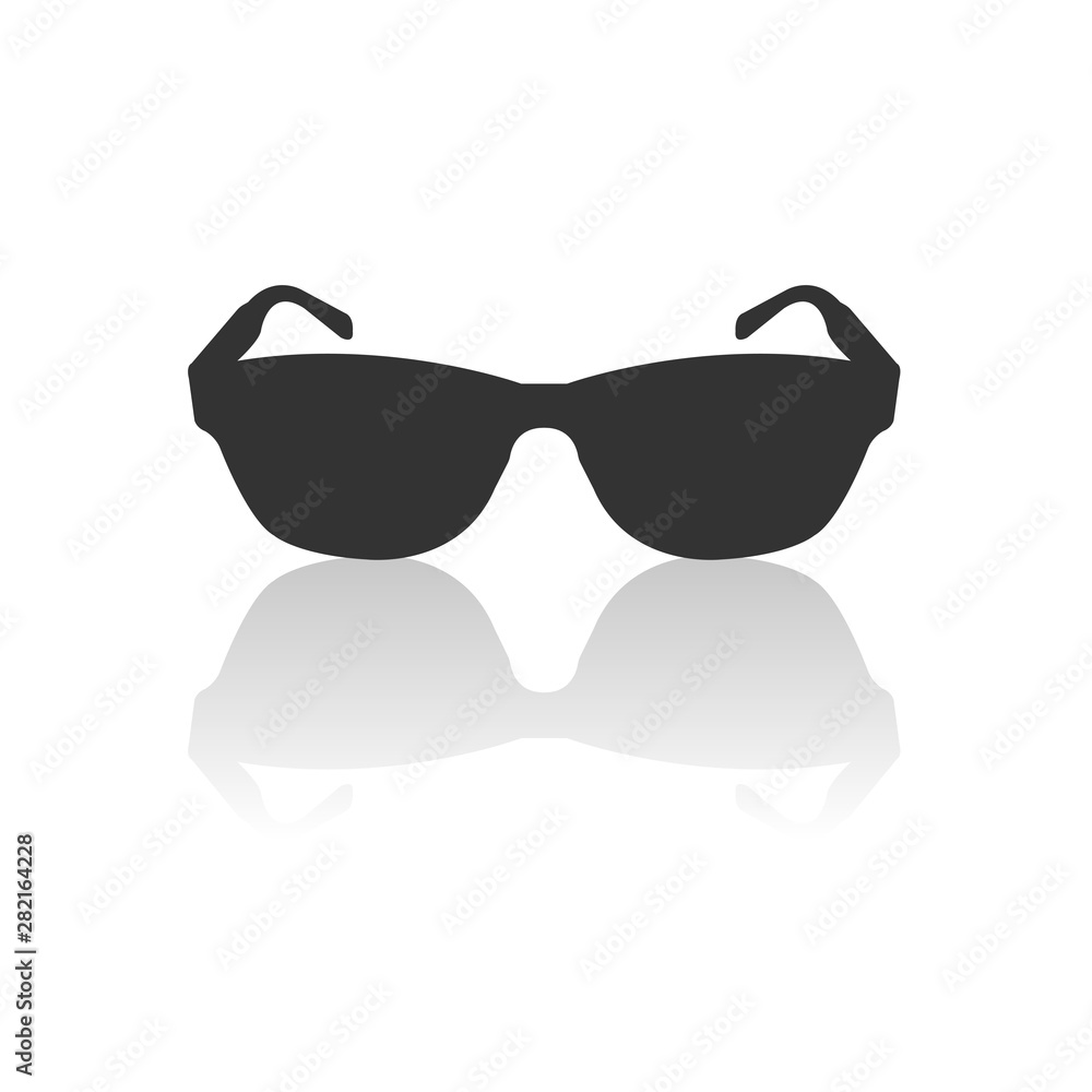 eyeglass icon black. sign design. vector Illustrator. on white background. symbol. Shadow eyeglass icon black. sign design. vector Illustrator. on white background. symbol. Shadow