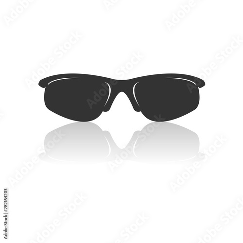 eyeglass icon black. sign design. vector Illustrator. on white background. symbol. Shadow