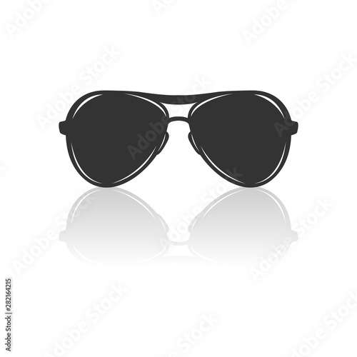 eyeglass icon black. sign design. vector Illustrator. on white background. symbol. Shadow
