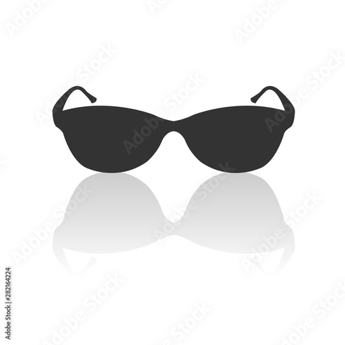 eyeglass icon black. sign design. vector Illustrator. on white background. symbol. Shadow