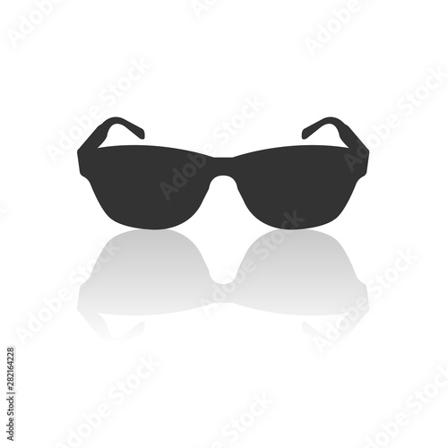 eyeglass icon black. sign design. vector Illustrator. on white background. symbol. Shadow