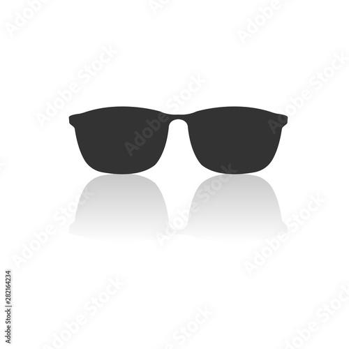 eyeglass icon black. sign design. vector Illustrator. on white background. symbol. Shadow