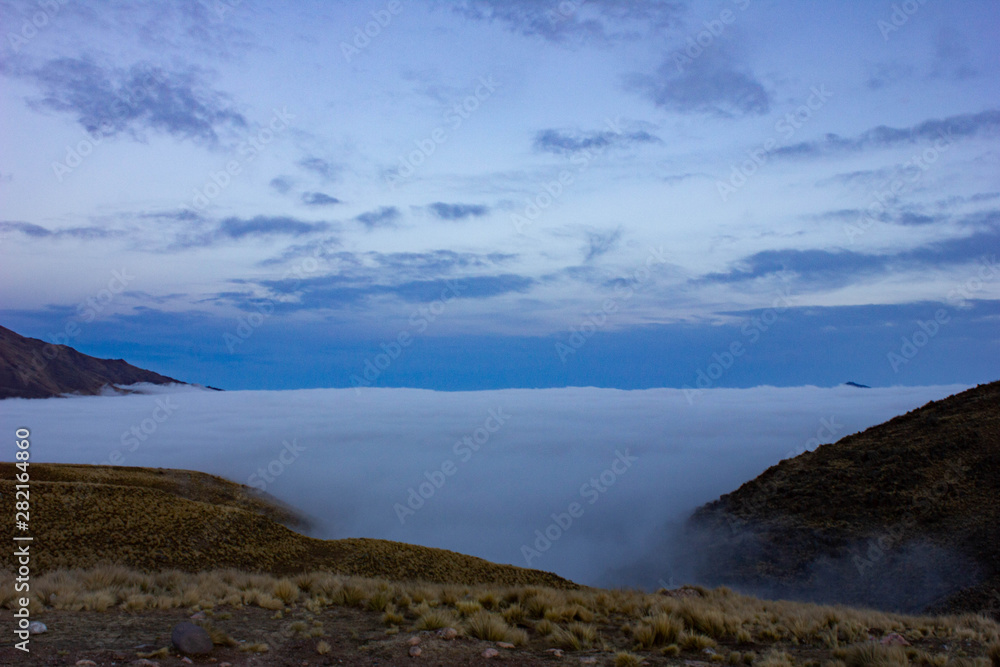 fog in mountais