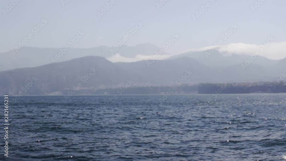 Pan of Mountainous Cliffside From Water in Capri, Italy Pan of Mountainous Cliffside From Water in Capri, Italy