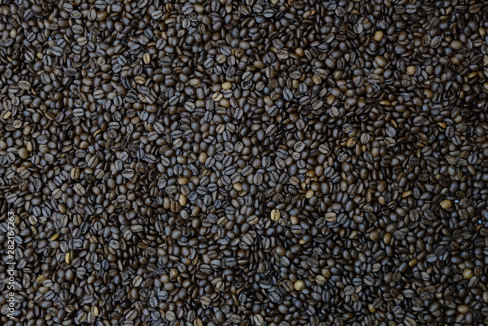 Coffee bean background. View from above flat lay. Coffee bean background. View from above flat lay.