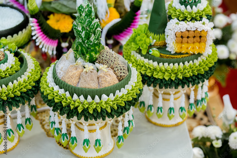 Ceremony equipment for Thai wedding ceremony.