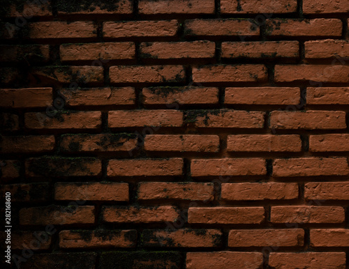 brown brick wall that is old and cracked for beauty background