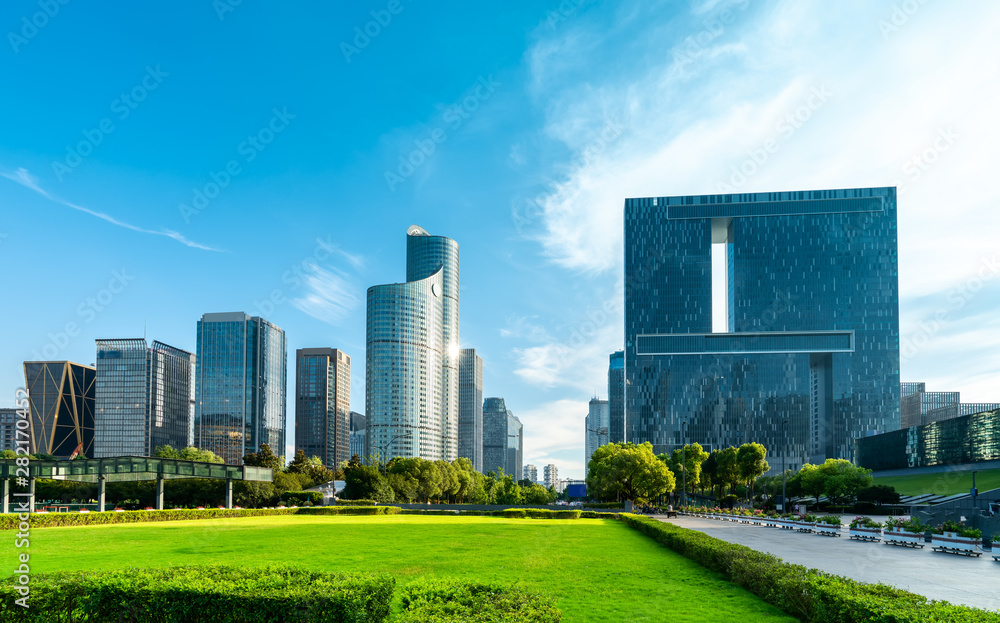 Obraz premium Modern Architecture of Urban Skyline..