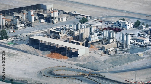 Landscape view on industrial area