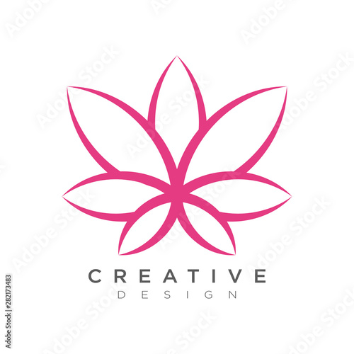 Fototapeta Naklejka Na Ścianę i Meble -  The beautiful abtrak leaf logo design can be used as a brand or label