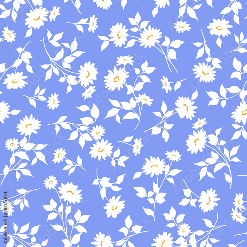 Seamless vector pattern of a beautiful flower 