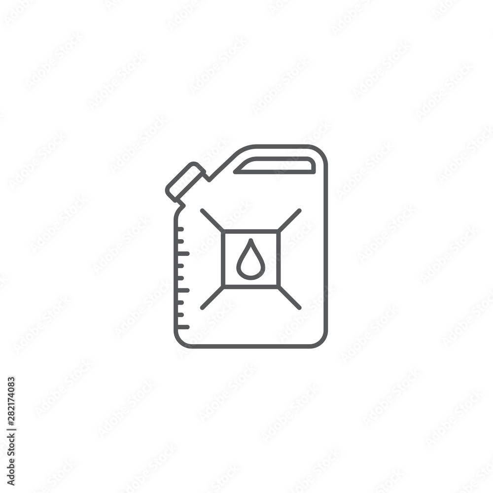 Oil gallon vector icon symbol isolated on white background Oil gallon vector icon symbol isolated on white background