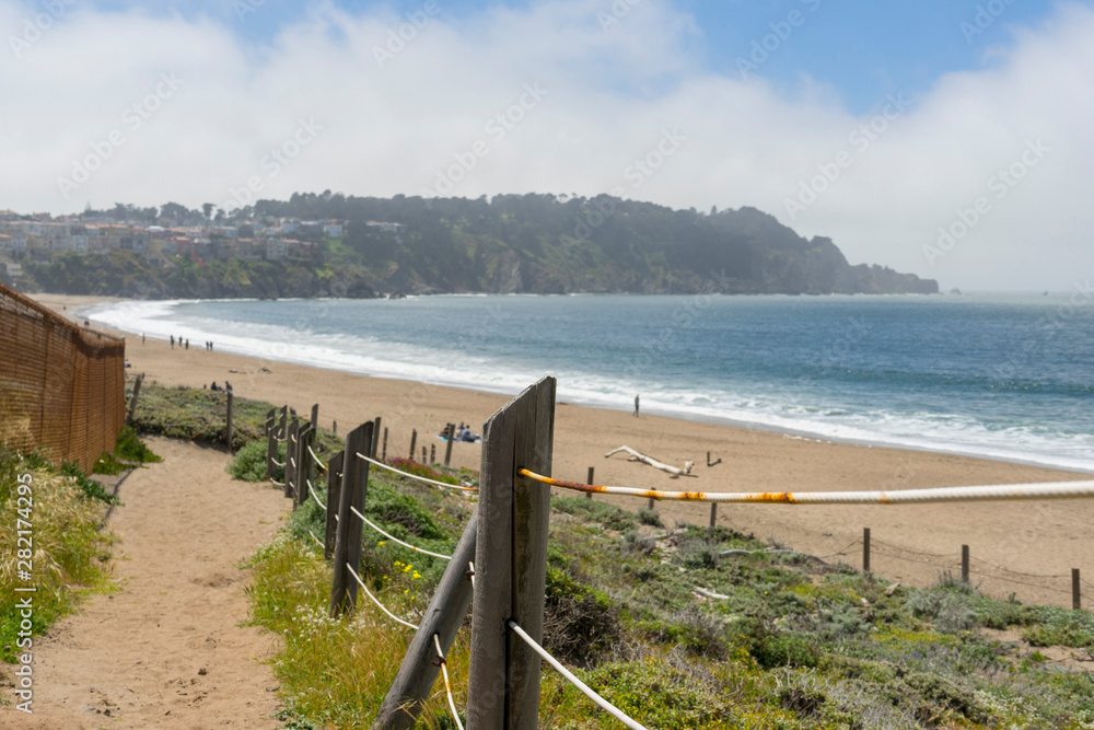 beautiful view of Baker Beach in San Francisco,USA beautiful view of Baker Beach in San Francisco,USA