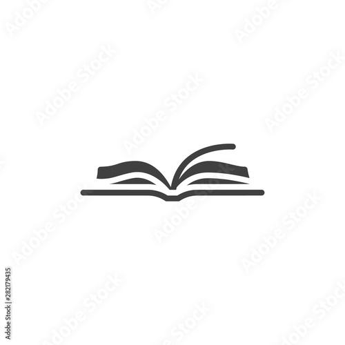 Open book vector icon. filled flat sign for mobile concept and web design. Book pages glyph icon. Symbol, logo illustration. Vector graphics photo