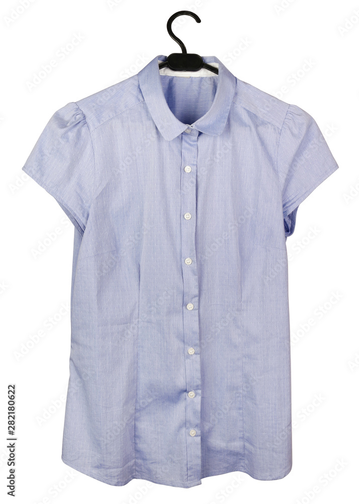 My old grandmother's old cotton light summer shirt with short sleeves isolated My old grandmother's old cotton light summer shirt with short sleeves isolated