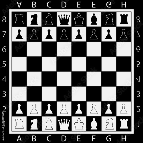 Chess Table online game app concept, strategy game