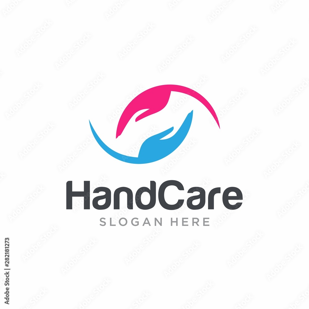 hand care logo design template hand care logo design template