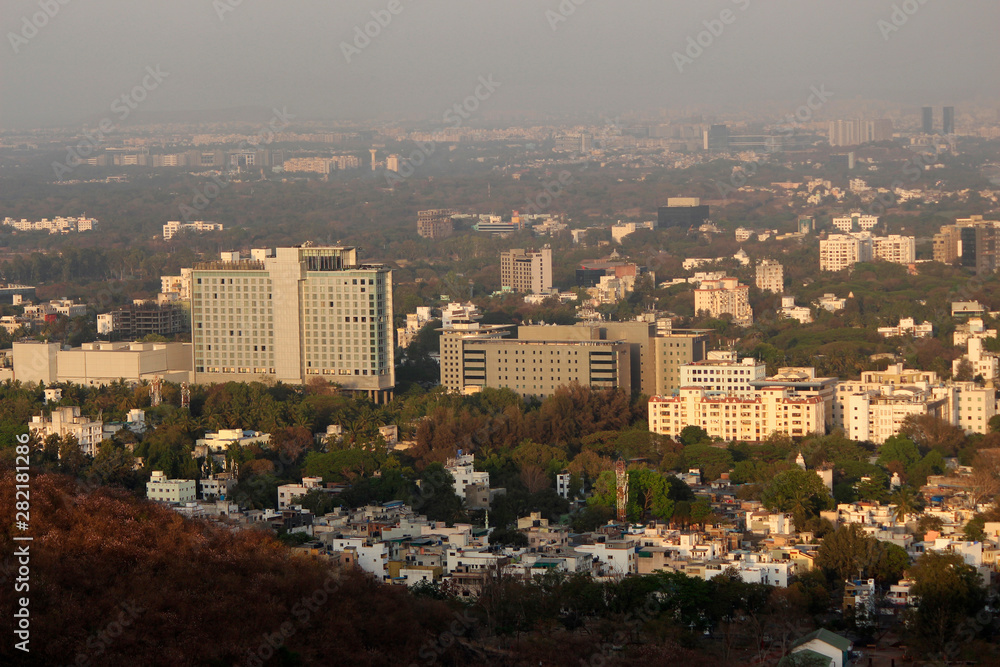 View of Pune city from ARAI centre, Pune, Maharashtra, India