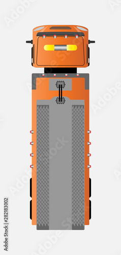 top view Tow truck for emergency car move