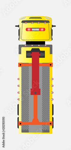 top view Tow truck for emergency car move