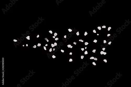 Obraz kryształki soli na czarnym tle