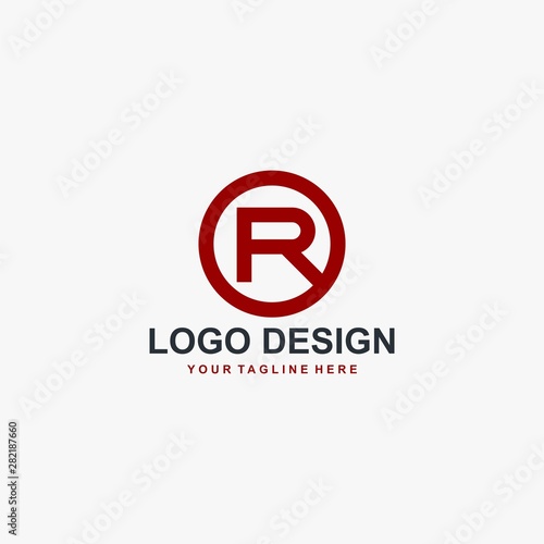 Letter R logo design. Monogram R type abstract symbol. Initial R in circle vector icon. Free Download Letter R logo design. Monogram R type abstract symbol. Initial R in circle vector icon. - GFXLoad